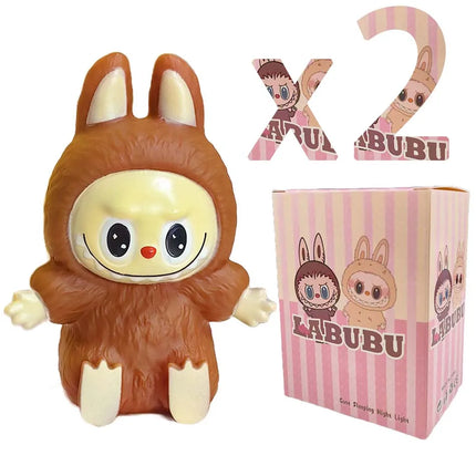 Glowing Night Light labufufu - Cute Glowing Anime Bedside Lamp, Kids Room Decor Mood Lighting,Children's Gift