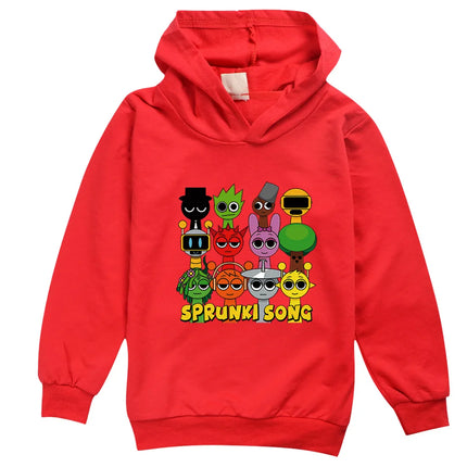 Sprunk Incredibox  Hoodie for Kids, Hoody Sweatshirts for Teen Boys Cartoon Coats for Girls Casual Outerwear for Baby Game Hot