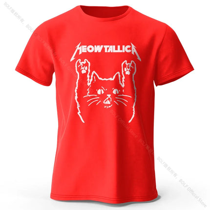 Chibi Cat Anime Printed 100% Cotton T-Shirt, Ultra Soft Round Neck Short Sleeve Tee for Men & Women