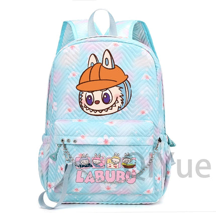 Cute Cartoon Backpack Teenager Girl Zimomo Knapsack Mokoko Charm Junior Student Casual Commute Back To School Waterproof Bags