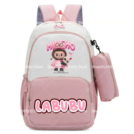 Large Capacity Backpacks Pencil Bag Cartoon Printed Animals Schoolbag Boys Girls Book Stationery Storage Bags Gift