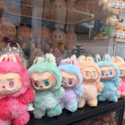 High Quality Cute For Labubu Monsters The Blind Box Toys Cardiac Macarone Kawai Guess Bag Figure Model Kids Gift Replica Goods