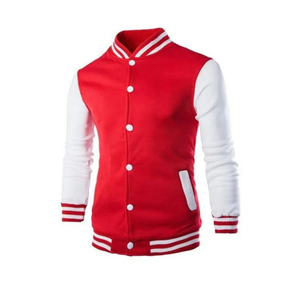 Men's Autumn and Winter Flight Jacket Baseball Jersey Velvet Loose Casual Stand-up Jacket Men Varsity Jacket Coat for Men