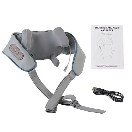 Wireless Neck And Back Massager Neck And Shoulder Kneading Massage Shawl Neck Cervical Relaxing Trapezius Massager
