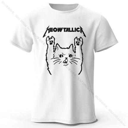 Chibi Cat Anime Printed 100% Cotton T-Shirt, Ultra Soft Round Neck Short Sleeve Tee for Men & Women