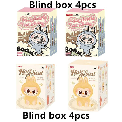 Blind Popmart Labubu Box The Monsters Lisa Seme Heart Macarrr Vinyl Base Series Trendy Toy Decorations Birthday Gifts