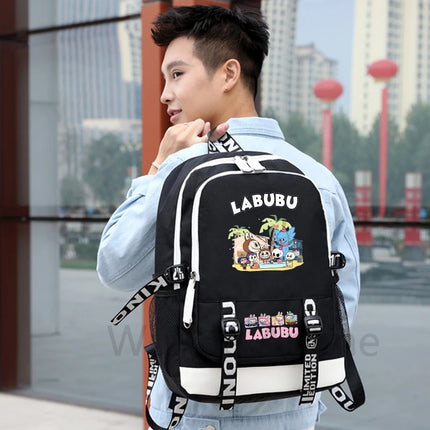 3Pcs/set Cute Backpack Shoulder Bag Pencil Case Boy Girl Teen Student Backpack Schoolbag Women Large Capacity Travel Bag Mochila
