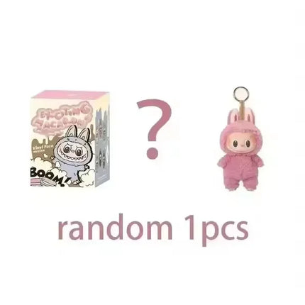 For Labubu Kawaii Monster V3 Blind Box Series PVC Labubu Macaron Pendant Doll Monster Keychain Birthday Christmas Gift