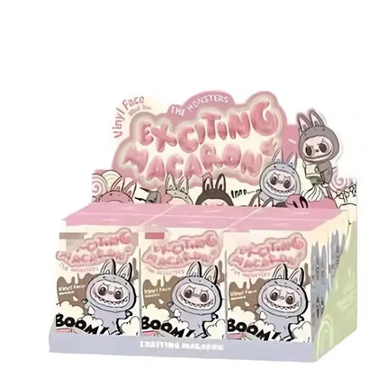 For Labubu The Monsters Heartbeat Macaron Enamel Face Pvc Figurine Tabletop Ornament Kawaii Doll Kid Christmas Gift