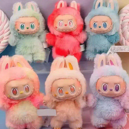 For Labubu Kawaii Monster V3 Blind Box Series PVC Labubu Macaron Pendant Doll Monster Keychain Birthday Christmas Gift