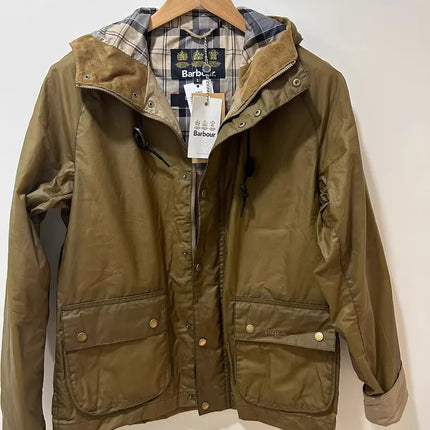 B@r Hooded Waxed Jacket. Lightweight Waxed