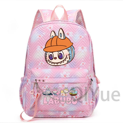Cute Cartoon Backpack Teenager Girl Zimomo Knapsack Mokoko Charm Junior Student Casual Commute Back To School Waterproof Bags