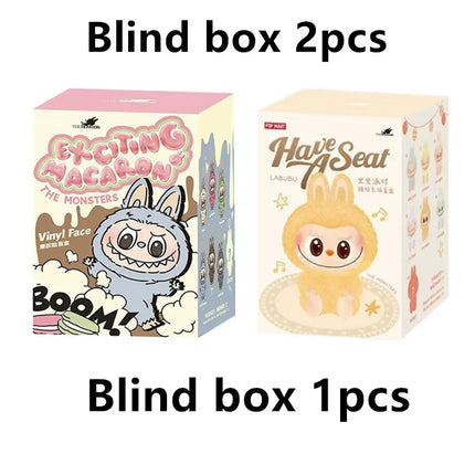 Blind Popmart Labubu Box The Monsters Lisa Seme Heart Macarrr Vinyl Base Series Trendy Toy Decorations Birthday Gifts