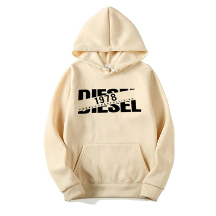 Men's hooded sweatshirt for autumn and winter warm and windproof comfortable long sleeved top jogging hooded sweatshirt