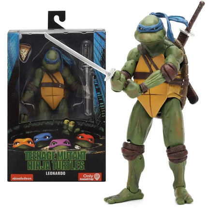 Ninja Turtle Anime Action Figure, Neca 1990 Film Version, Edição limitada, Estátua de PVC, Presentes de Aniversário do Menino