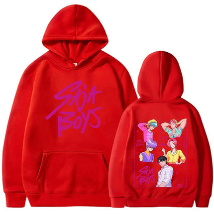 KPop Demon Hunters Movie Saja Boys Hoodies Men Women Fleece Warm Casual Hooded Sweatshirt Fashion Hip Hop Oversized Pullovers