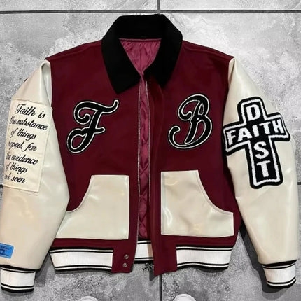 American Street Pop Letter Flocking Embroidery Jacket and Coat Men Harajuku Y2K New Loose Baseball Uniform Couple Casual Jacket