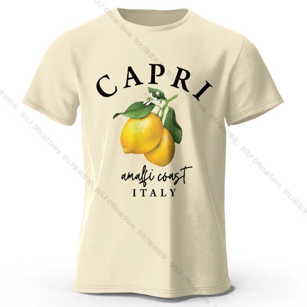 Modern Lemon Graphic Tee 100% Cotton - Clean Contemporary Design Breathable Everyday Essential