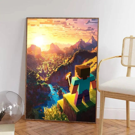 game M-MiNEcrAft  Poster Wall Art Printing Waterproof Home Living Bed Room Bar Aesthetic Decor