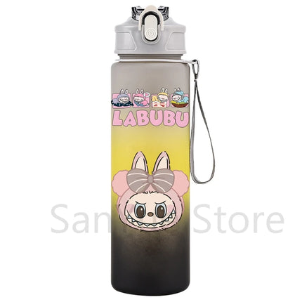 750Ml Cartoon Printed Water Bottle Teenger Student Drinking Portable Cartoon Large Capacity Outdoor Sport Water Cup Kid Gift