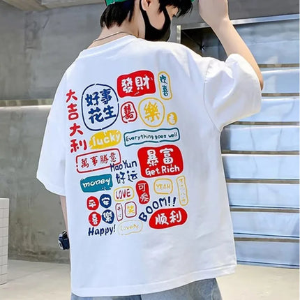 Short Sleeve T-shirts For Boys Clothes Boy Child Children's Tops Kids Tee Shirt Clothing T-shirt Top Teenage Summer