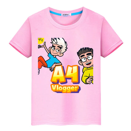 мерч A4 Print pride tshirt boys Kawaii Short Tops anime Tees y2k one piece Влад Бумага А4 100% Cotton T-shirt  kids clothes girl