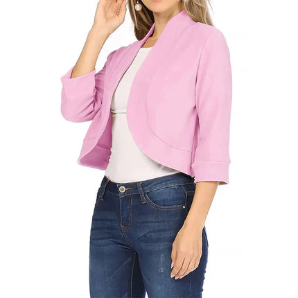 Women Fashion Long Sleeve Cardigan Casual Suit Jacket Spring Female Top Autumn Professional Wear Korean Coat S-5XL