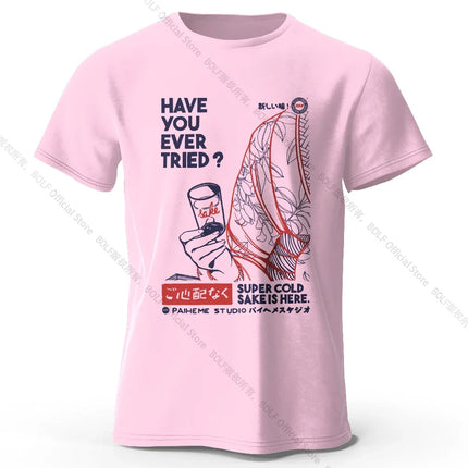 Hand-drawn Japanese Art T-shirt - Urban Kawaii Design for Men Women 100% Cotton Streetwear