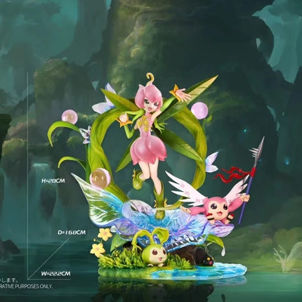20cm Digimon Figures Lillymon Picklemon Anime Figure Tanemon Nyokimon Figurine Statue Model Collection Room Decoration Desk Toys