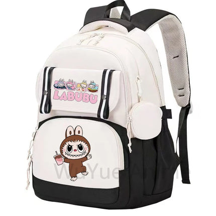 Cute Printed Backpack Teenager Student Shcoolbag Bookbag Knapsack Girl with Coin Purse Casual Bag Men Women Laptop Bag Mochila