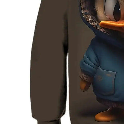 Autumn Hot Selling Donald Duck  Simulation Printed Childrens Pullover Top Cute Cartoon Fashion Classic Hoodie For Boys and Girls