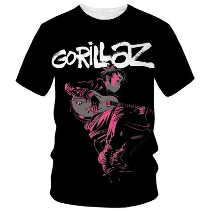 Ny hot trend herremode tegneserie 3D-printet t-shirt til mænd og kvinder, afslappet hiphop-t-shirt med korte ærmer i harajuku-stil og gadeprint.