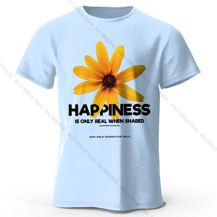 Autumn Chrysanthemum Print Tee 100% Cotton - Kawaii Floral Design Soft & Stylish Everyday Wear