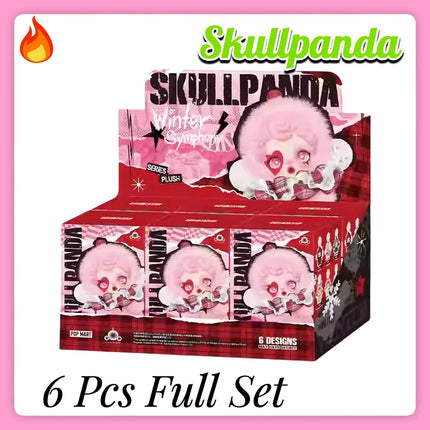 Skullpanda Winter Music Series Blind Box Cute Plush Doll Keychain Pendant Mystery Action Figure Toy Collection Desktop Decor Gif