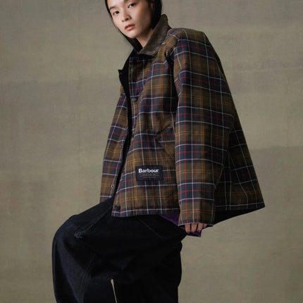 B@r Transporter OS Classic Plaid Men's And Women's Waxless Jacket Short On Both Sides