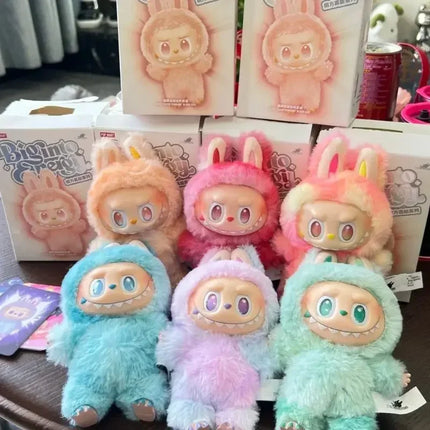 New LABUV3 V4 heartbeat macaroon Face Blind Box Vinyl Doll BUBU Trendy Desktop Decoration Cute Doll Ornament Keychain Gift