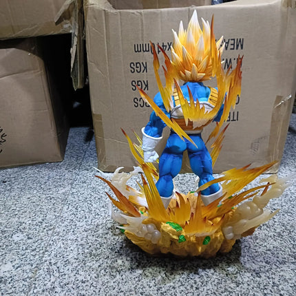37cm Anime Dragon Ball Cs Vegeta Figures Gk Goku Demonize Super Saiyan Statues Around Anime Scenes Pvc Model Ornament Toys Gifts