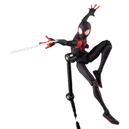 Miles Morales Spider Man Action figures 15cm Multi-Accessories Super Hero Spiderman Movable Statues Model Collectible Ornaments