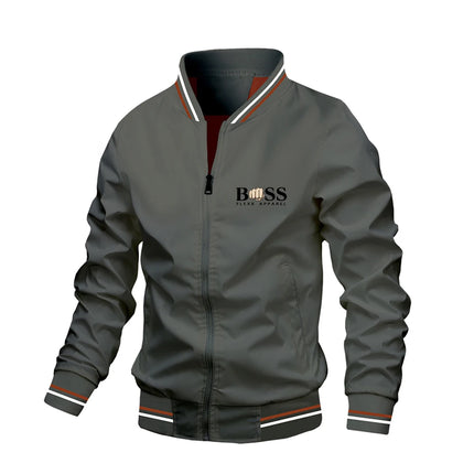Men's Autumn Jacket Men Spring Striped Coat Over Size Male Windbreaker White Casual Coats Man Bomber Jackets Summer.