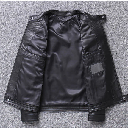 Sheepskin 100% Real Coat Men Autumn Winter Clothes Men's Leather Jacket 2023 Streetwear Moto Bliker Genuine Leathers 680