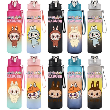 750Ml Cartoon Printed Large Capacity Water Bottle Teenger Student Drinking Portable Cartoon Outdoor Sport Water Cup Kid Gift