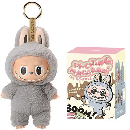 1:1 Quality Kawaii Monster For Labubu Blind Box Series PVC  Macaron Pendant Doll Monster Keychain Birthday Holiday Kids Gift