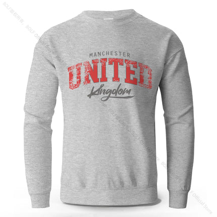 Men's Unites Kingdom Letter Printed Pure Cotton Sweatshirts Oversized Classic Graphic Pullovers for Men Women Tops