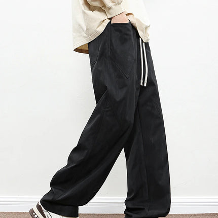 2025 Spring Summer Men's Sweatpants Korean Fashion Wide Leg Baggy Pants 8XL 7XL 6XL Plus Size Loose Straight Trousers Male