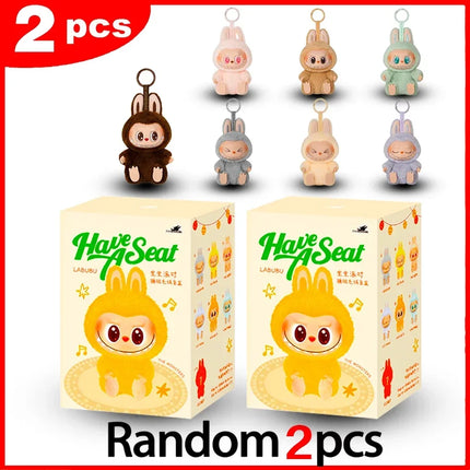 2025 New Lafubu V3 Generation Series THE MONSTERS Have a Seat  Vinyl Face Plush Toy Series Blind Box Heartbeat Macaron 3rd