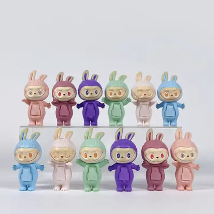 Labubu Hippers 1-12PCS Blind Box Figure Action Figurine Doll Collection Pvc Model Toys Wholesale Children Birthday Christmas