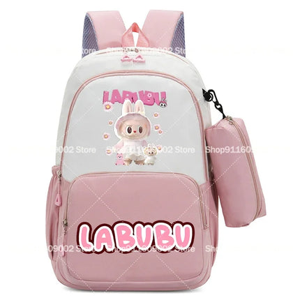 Large Capacity Backpacks Pencil Bag Cartoon Printed Animals Schoolbag Boys Girls Book Stationery Storage Bags Gift