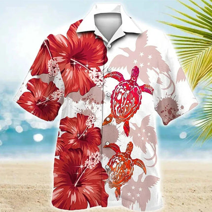 New arrival shirts men business beauty casual 3D printed short sleeve shirts party street vacation spring and summer lapel short