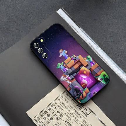 Game M-MineS C-CraftEs Phone Case For Samsung Galaxy S24 S22 S23 S25 S21 Ultra Fe Plus A16 A34 A54 A55 A14 A53 Coque