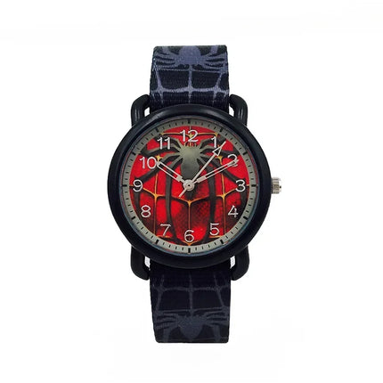 Disney Spider man Children Watches Captain Leather Quartz Kids WristWatch The Men Clock Gifts Toys